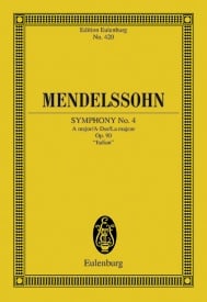Mendelssohn: Symphony No. 4 A major Opus 90 (Study Score) published by Eulenburg